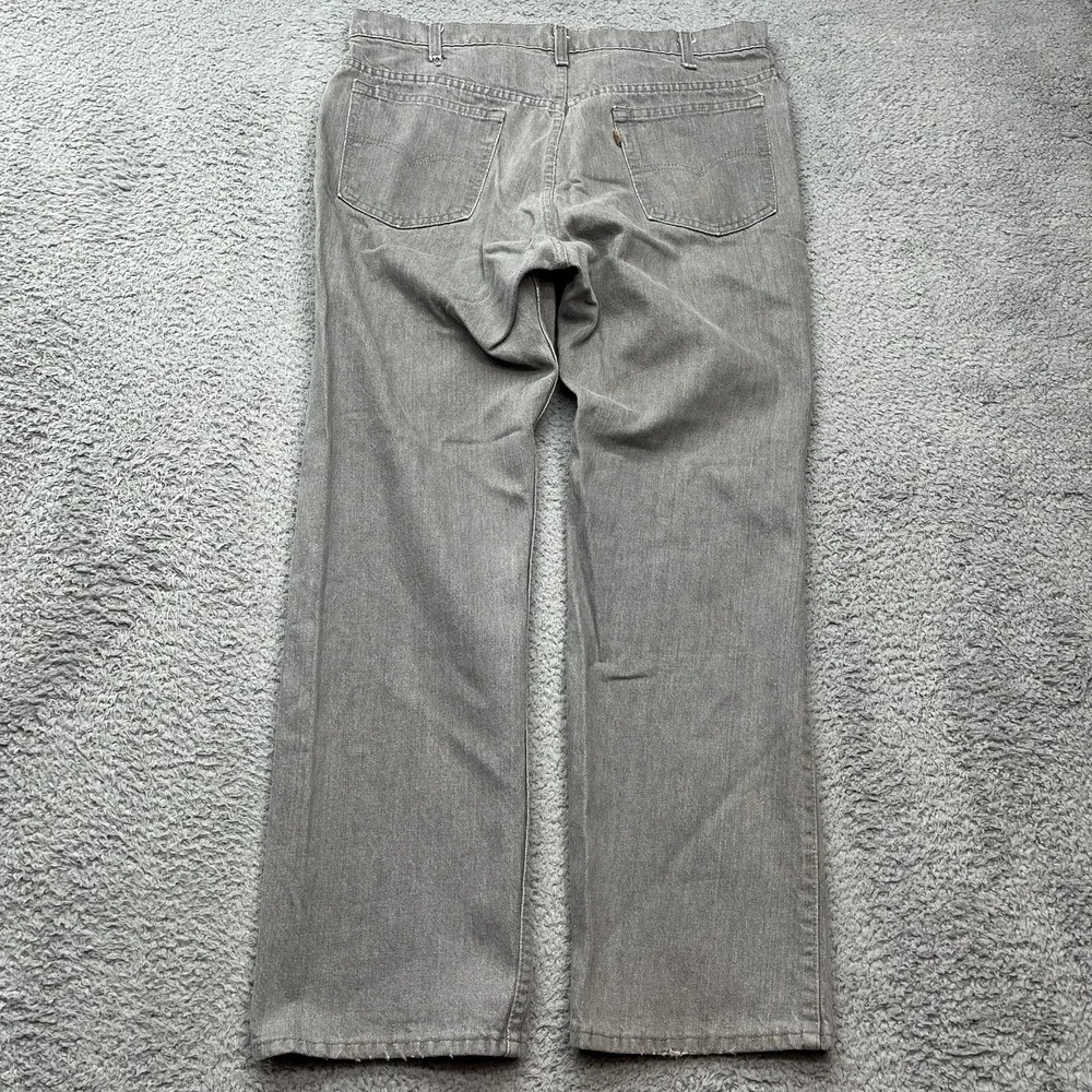 Levi's 549 Jeans Mens 36x30 Vintage 80s Gray Distressed Leather Tag Made In USA‎